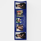 Banderoles 5 Collage de photos Félicitations Diplômé 2024 Ble (Vertical)