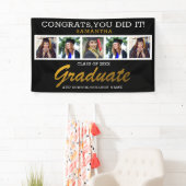 Banderoles 5 Collage de photos Fêtes Diplômé 2025 (En situation)