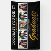 Banderoles 5 Collage de photos Fêtes Diplômé 2025 (Vertical)