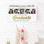 Banderoles 5 Photo Collage Graduation Congrats Graduate 2023 (En situation)