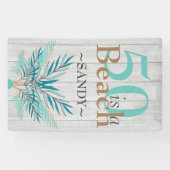 Banderoles 5O EST UNE PLAGE Cinquantième plage Anniversaire c (Horizontal)