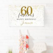 Banderoles 60 et fabuleux anniversaire Elegant Gold et Black (En situation)
