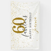 Banderoles 60 et fabuleux anniversaire Elegant Gold et Black (Vertical)