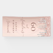 Banderoles 60 et Fabuleux anniversaire parties scintillant ro (Horizontal)