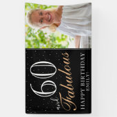 Banderoles 60 et fabuleux moderne Black 60e anniversaire Phot (Vertical)