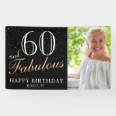 Banderoles 60 et fabuleux moderne Black 60e anniversaire Phot (Horizontal)