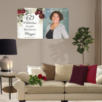 60 et Fabulous Glam Rose Floral fête d'anniversair