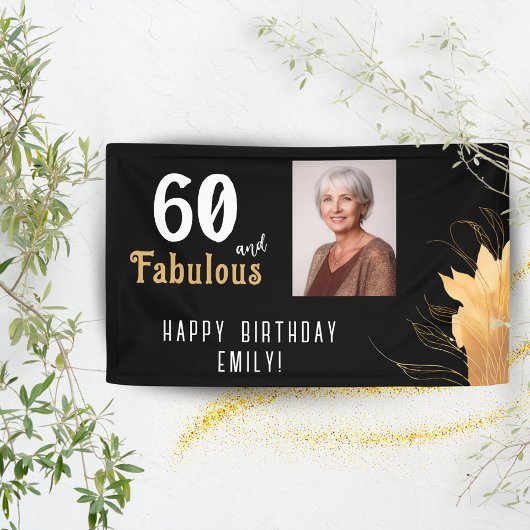 Banderoles 60 et Fabulous Gold Foliage 60e anniversaire Photo