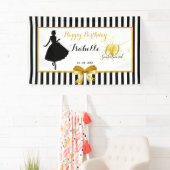 Banderoles 60 et horizontal noir/blanc d'anniversaire (En situation)