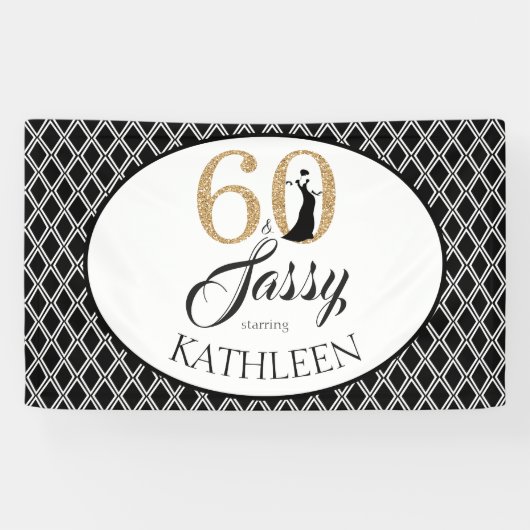 Banderoles 60 et Sassy Custom 60e anniversaire (Horizontal)