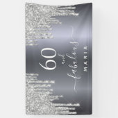 Banderoles 60 fabuleux anniversaire parties scintillant pétil (Vertical)