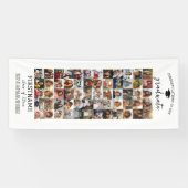 Banderoles 60 Photo Collage Graduation Moderne Minimal Blanc (Horizontal)