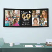 Banderoles 60e anniversaire 18 photo Collage encourage à 60 a (Salon professionnel)