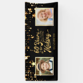 Banderoles 60e anniversaire Alors & Maintenant ans dans les é (Vertical)