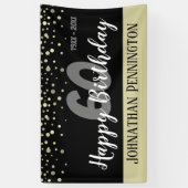 Banderoles 60e anniversaire avec Confetti (Vertical)