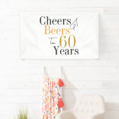 Banderoles 60e anniversaire Bières et encouragements Miniatur (En situation)