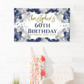 Banderoles 60e anniversaire Blue Balloons Party Bienvenue (En situation)