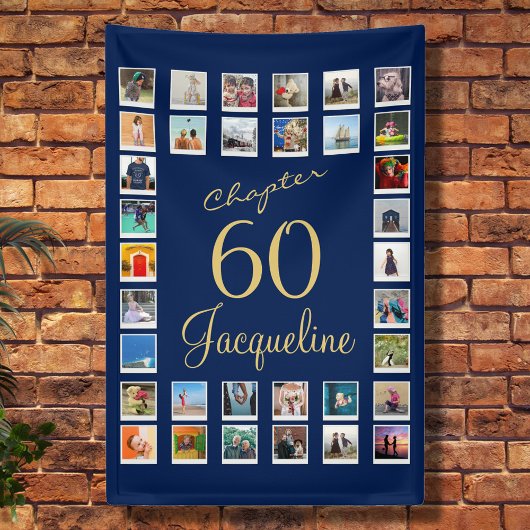 Banderoles 60e anniversaire Blue Gold