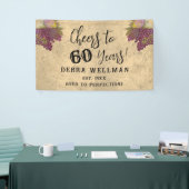 Banderoles 60e anniversaire Cheers à 60 ans vignoble Annivers (Salon professionnel)