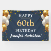 Banderoles 60e anniversaire de la Marine Célébration bleu et  (Horizontal)