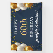 Banderoles 60e anniversaire de la Marine Célébration bleu et  (Verticale)