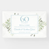 Banderoles 60e anniversaire de Mariage Diamond Bienvenue (Horizontal)
