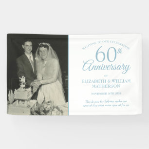 Banderoles 60e anniversaire du diamant Mariage photo Bienvenu