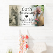 Banderoles 60e anniversaire du Mariage Custom 2 Collage photo (En situation)