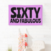 BANDEROLES 60E ANNIVERSAIRE FABULOUS BANNER DE PARTI (En situation)