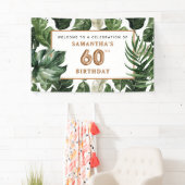 Banderoles 60e anniversaire Green & Copper Tropical Welcome (En situation)