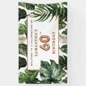 Banderoles 60e anniversaire Green & Copper Tropical Welcome (Vertical)
