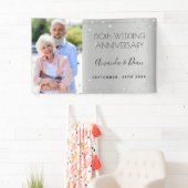 Banderoles 60e anniversaire mariage diamant photo personnalis (En situation)