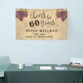 Banderoles 60e Anniversaire Pays du Vin Cheers à thème à 60 (Salon professionnel)