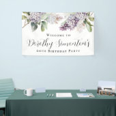 Banderoles 60e anniversaire Purple Lilac Spring Flower Welcom (Salon professionnel)