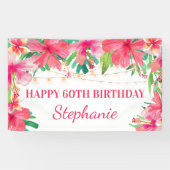 Banderoles 60e anniversaire Tropical String Lights Hawaiian (Horizontal)