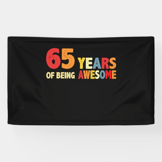 Banderoles 65 Ans D'Être Des Cadeaux Impressionnants 65 Ans (Horizontal)