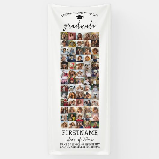 Banderoles 65 Collage photo de remise de diplômes Moderne Min (Vertical)