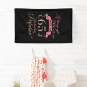 Banderoles 65e anniversaire mieux avec l'âge (En situation)