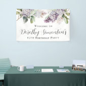 Banderoles 65e anniversaire Purple Lilac Spring Flower Welcom (Salon professionnel)
