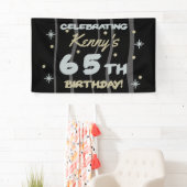 Banderoles 65e fête d'anniversaire Ajoutez votre nom (En situation)