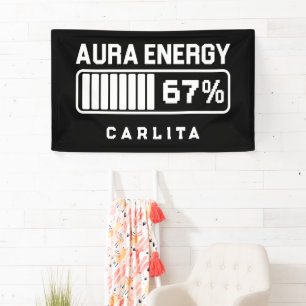 Banderoles 67 Mème amusant Aura Énergie à 67 Six Sept Mème Ge