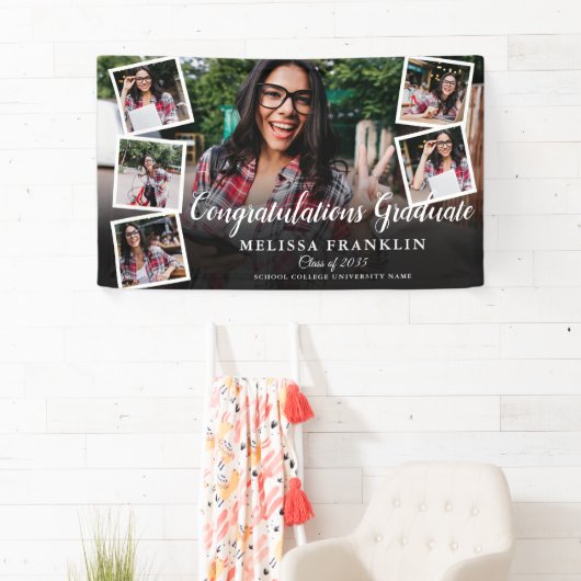 Banderoles 6 Photo Collage Moderne Graduation Party (En situation)