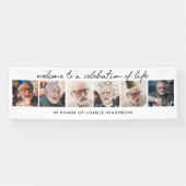 Banderoles 6-Photo manuscrite Script Célébration de la vie (Horizontal)