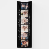 Banderoles 6-Photo manuscrite Script Célébration de la vie (Vertical)