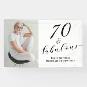 Banderoles 70 and Fabulous Seventy Birthday Photo Script  (Horizontal)