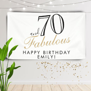 Banderoles 70 ans et Fabuleux Élégant 70e Anniversaire