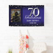 Banderoles 70 et fabuleuse photo Confetti d'anniversaire (En situation)