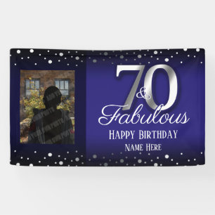 Banderoles 70 et fabuleuse photo Confetti d'anniversaire