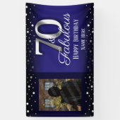 Banderoles 70 et fabuleuse photo Confetti d'anniversaire (Vertical)