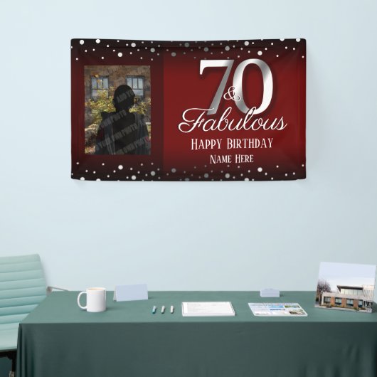 Banderoles 70 et fabuleuse photo Confetti d'anniversaire (Salon professionnel)
